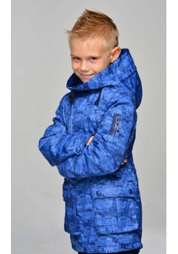 Babyline синяя утепленная куртка на кулире для мальчика V 133U-17